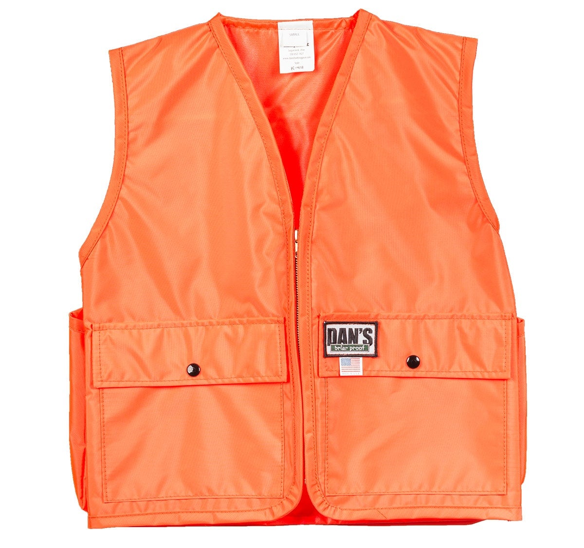 Kid's Blaze Orange Vest w/Attached Gamebag